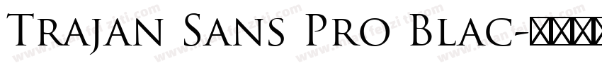 Trajan Sans Pro Blac字体转换